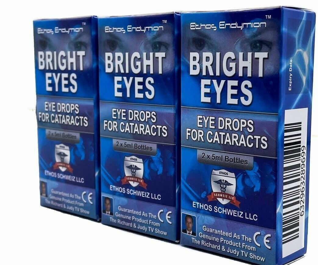 Ethos Eye Drops for Cataracts the Powerful Super Vision Antioxidant 3 Boxes 30ml