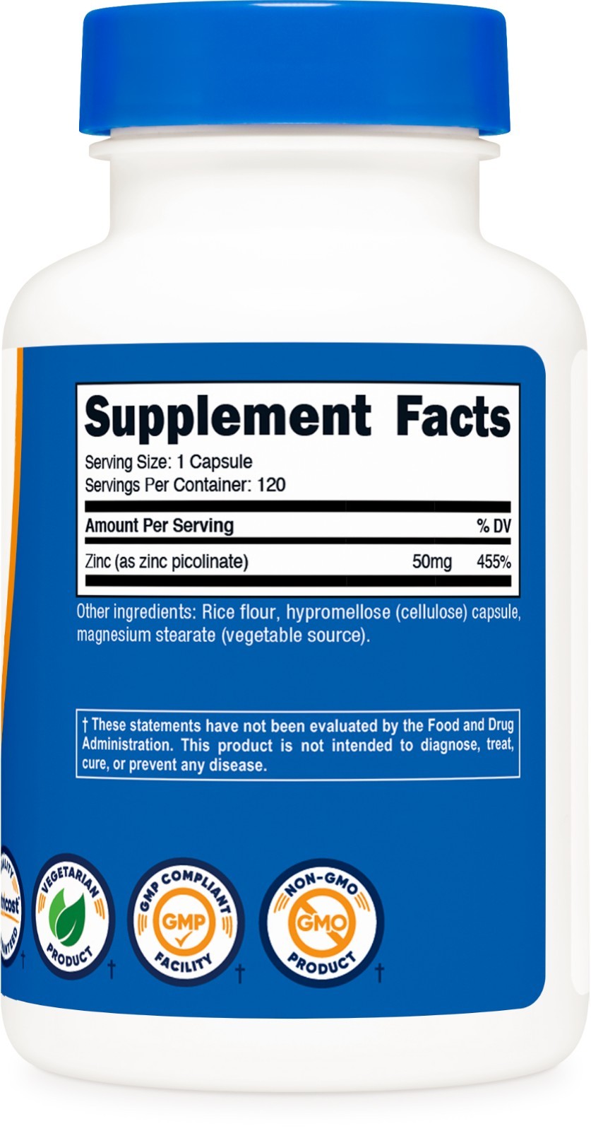 Nutricost Zinc Picolinate 50mg, 120 Vegetarian Capsules- Gluten Free and Non-GMO