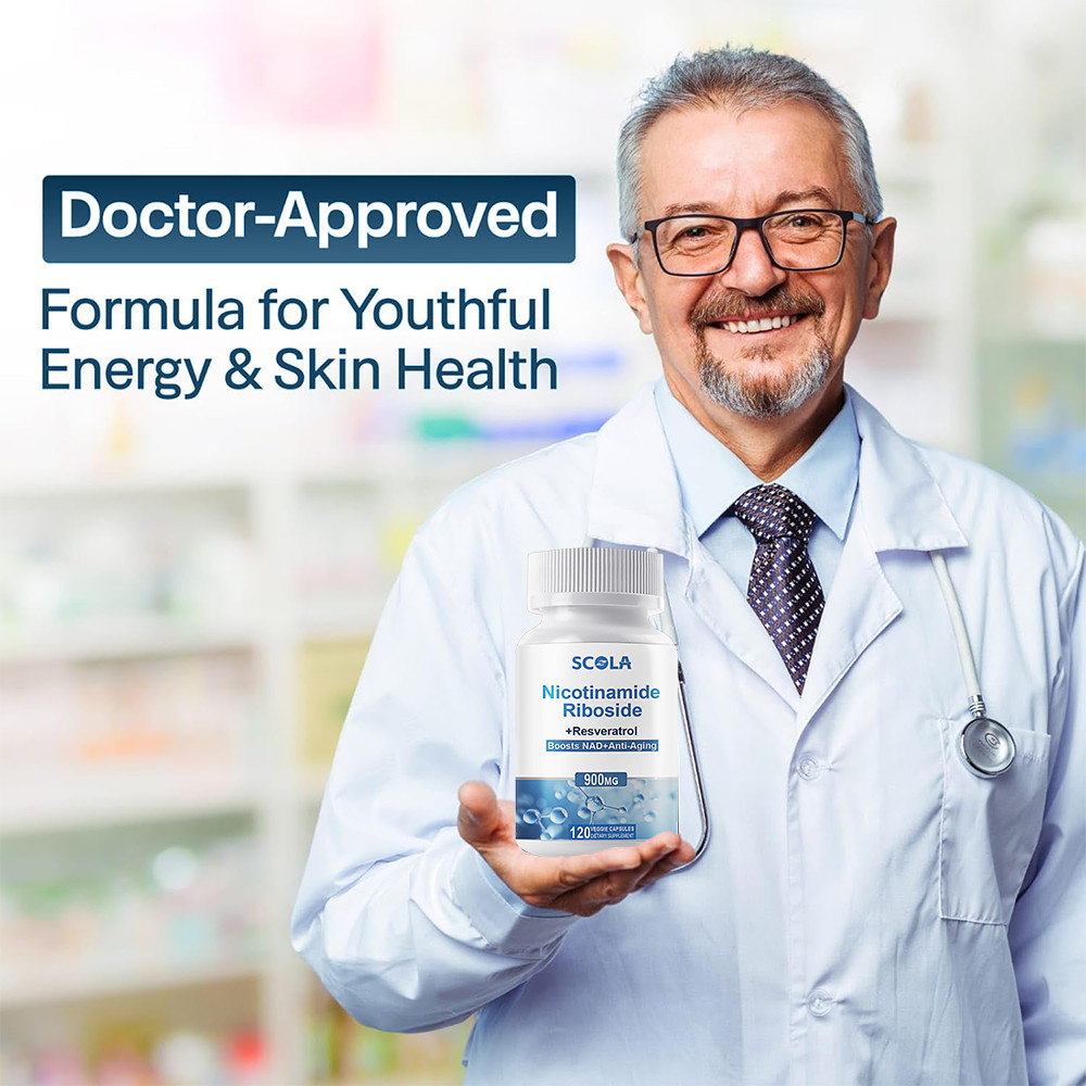 NAD Supplement – Nicotinamide 500mg Resveratrol 150mg – Anti-Aging 120 Capsules