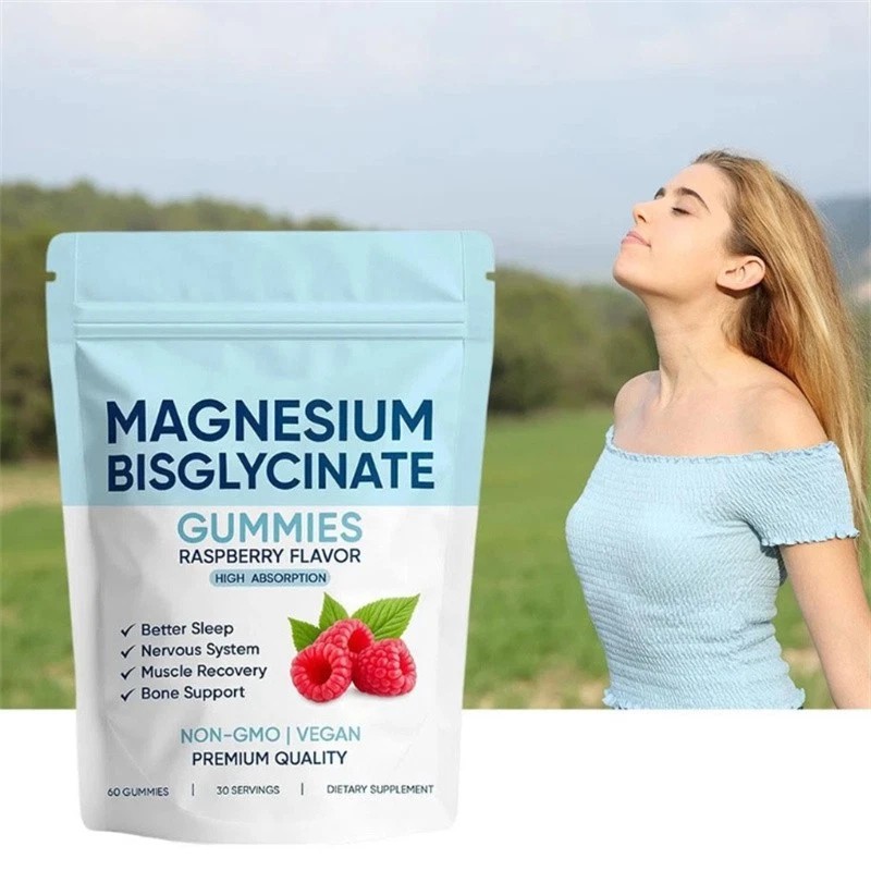 1-3Bag Magnesium Bisglycinate Gummies, with 400mg Magnesium Bisglycinate Chelate