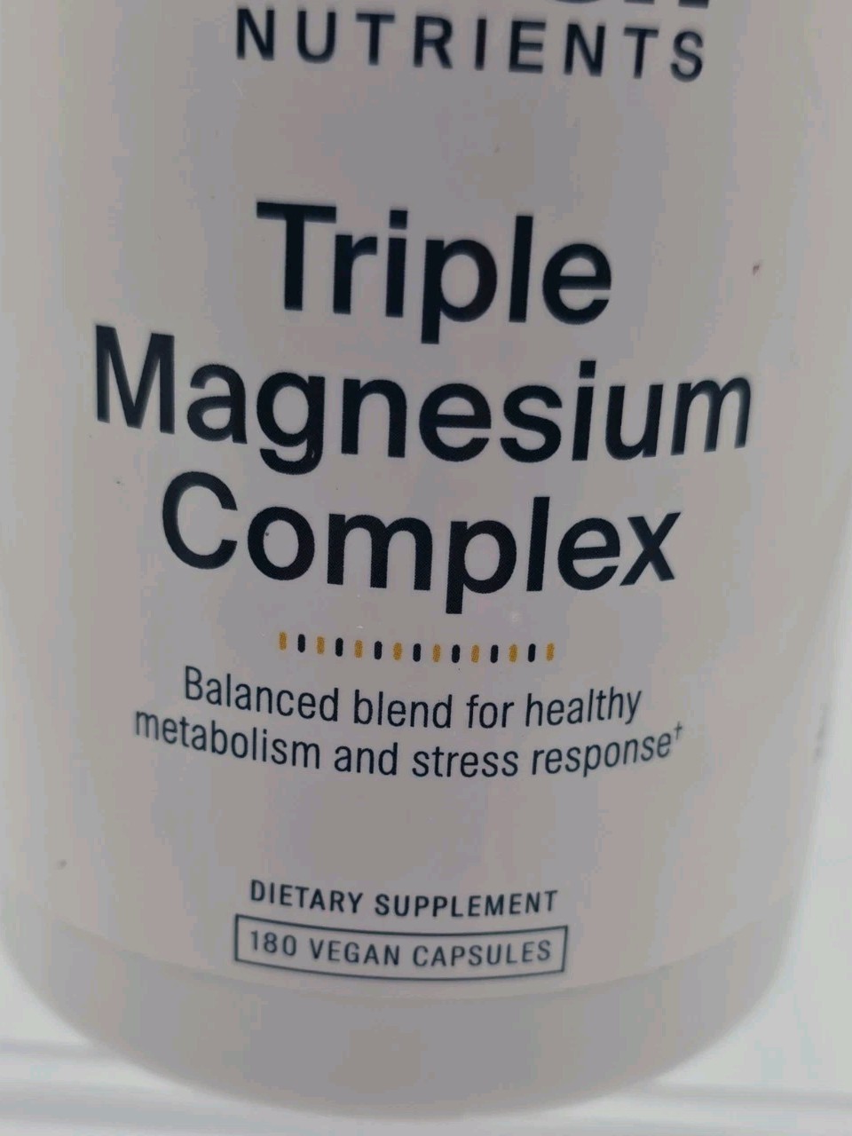 Vital Nutrients Triple Magnesium Complex 180 Vegan Capsules 500 mg Exp 11/27