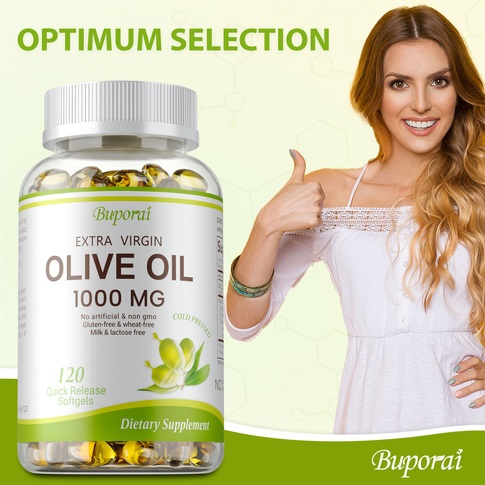 Olive Oil 1000 mg – Dietary Supplement, Promotes Joint, Heart & Brain Health