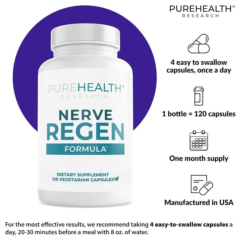 CleanHealth Research Nerve Regen | System Neuropathy and Nervous Supplements .
