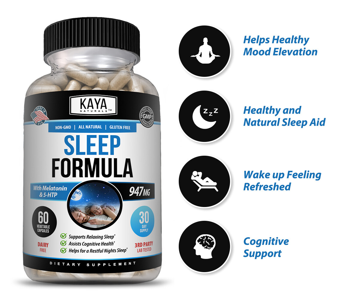 (2 Pack) Deep Sleep Formula, Fall Asleep & Stay Asleep, Melatonin Sleeping Aid