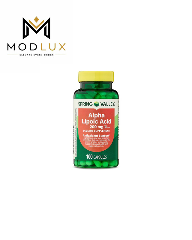 Spring Valley Alpha Lipoic Acid 200 mg Capsules, 100 Count