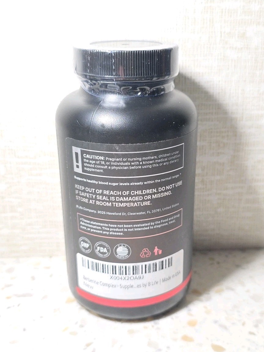 B Life Berberine Blood Sugar Complex+ Platinum Series 120 Capsules 12/2026+