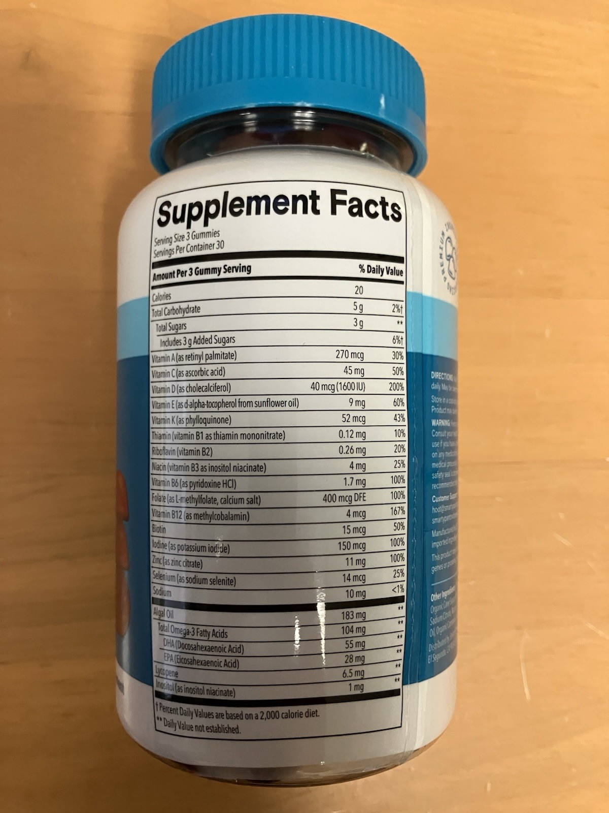 SmartyPants Men’s Plus Multi & Omegas Gummies 90ct Omega-3 Vitamin C, D, B12.