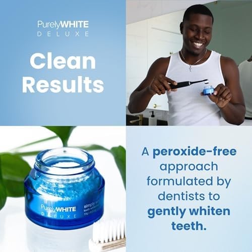 PurelyWHITE DELUXE, Whitening Powder – Removes Stains, No Sensitivity – Enamel-S