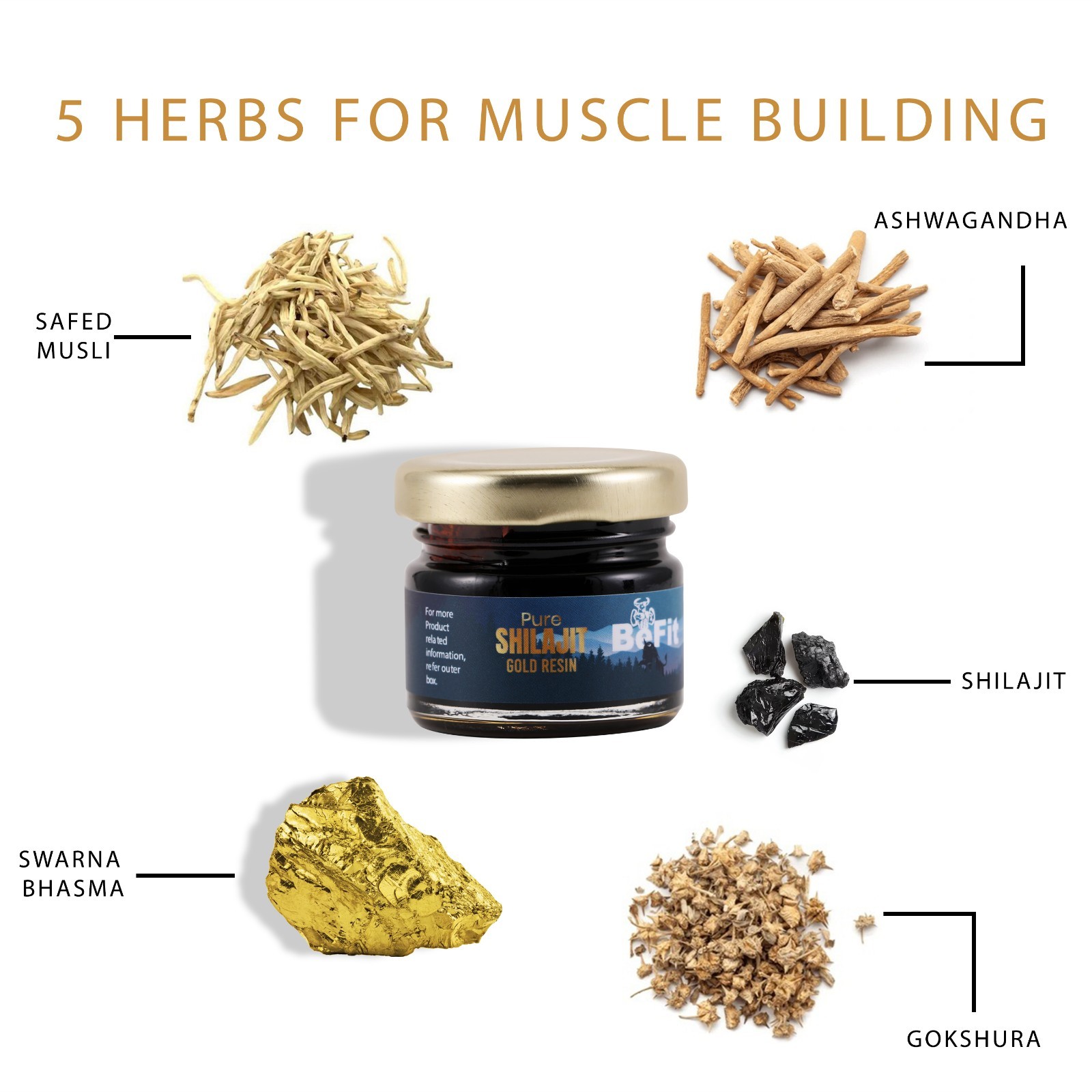 Befit Himalayan Shilajit Soft Resin 20g | Organic 100% Pure | Fulvic Acid