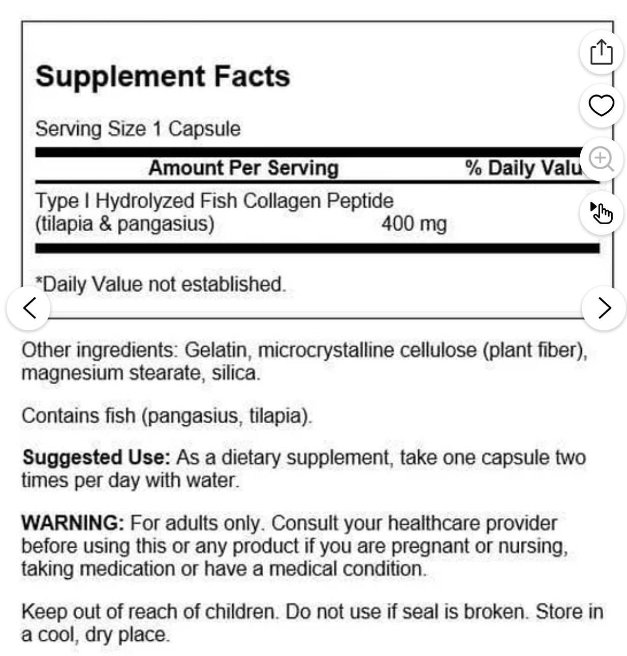 3X 180 total Caps Swanson Hydrolyzed Fish Collagen 400 Milligrams best by 06/27
