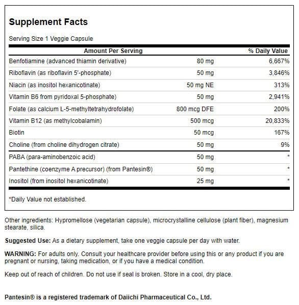 Swanson Activated B-Complex – High Potency and Clean Value – Everyday Wellness