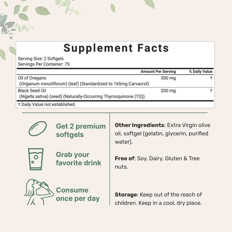 Micro Ingredients Black Seed Oil 6,000mg with Oil of Oregano, 300 Softgels