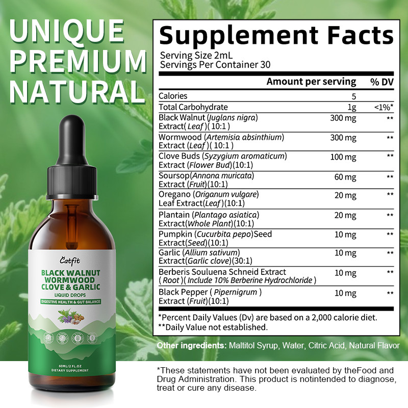 2oz Parasite Cleanse Tincture/Extract-Wormwood, Black Walnut Hull, Clove
