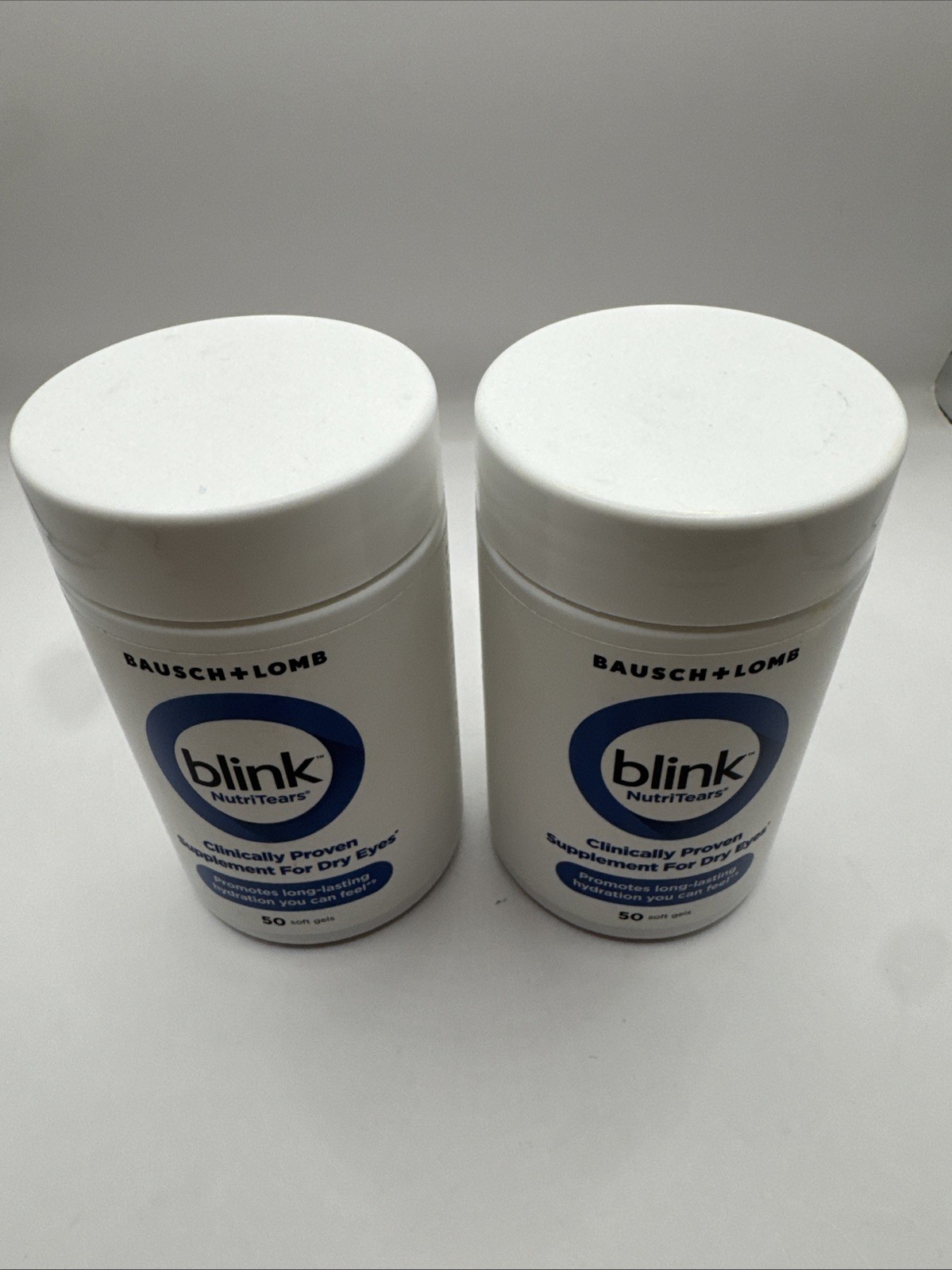Lot (2) Blink BAUSCH+LOMB nutritears SUPPLEMENT For Dry Eyes 50 Tab. Exp 10/27