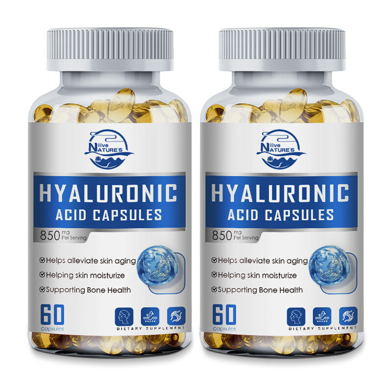 Hyaluronic Acid Capsules 850mg- Anti-Aging,Skin Hydration Healthy Joints Support