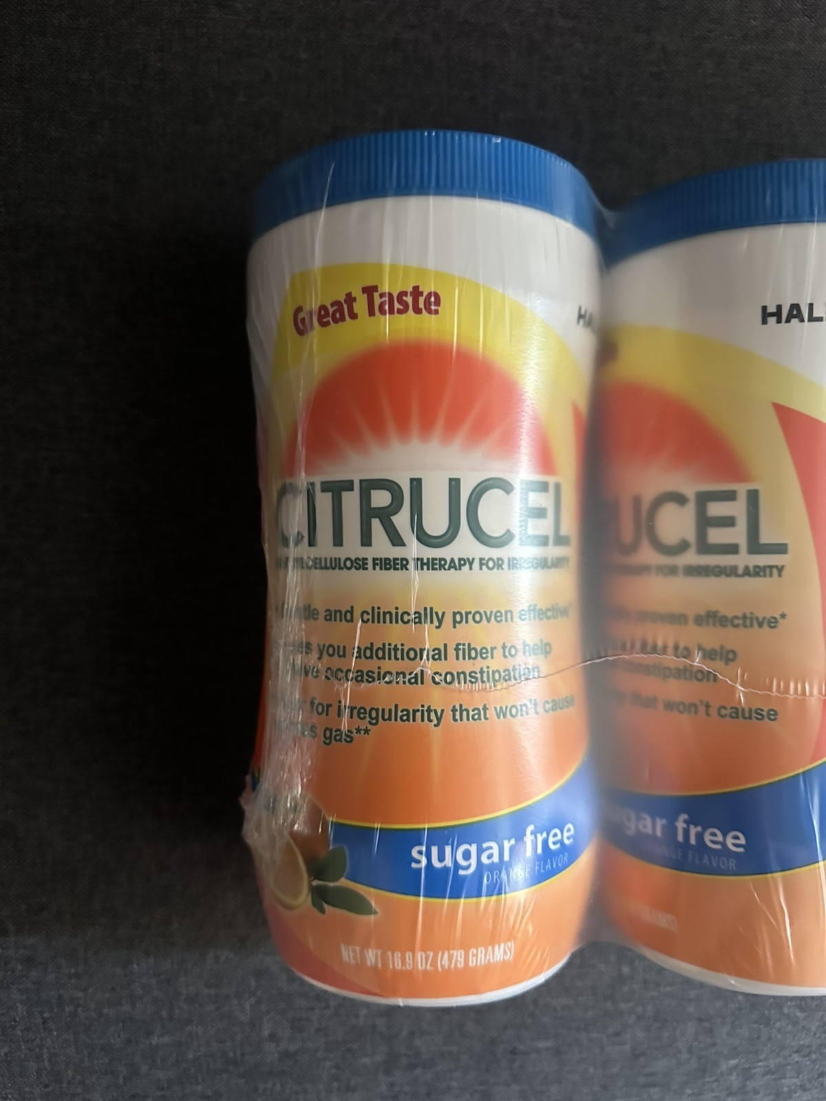 Citrucel Sugar Free Fiber Powder For Occasional Constipation Relief Orange 3pk