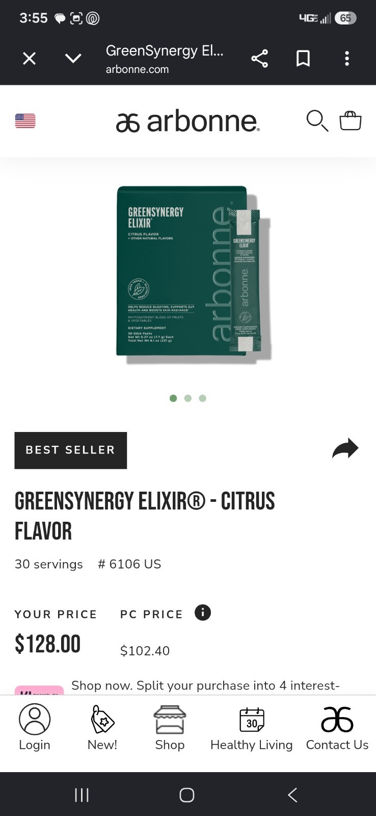 Green Synergy Elixir – Citrus-Flavored Greens Powder – Digestive Enzymes