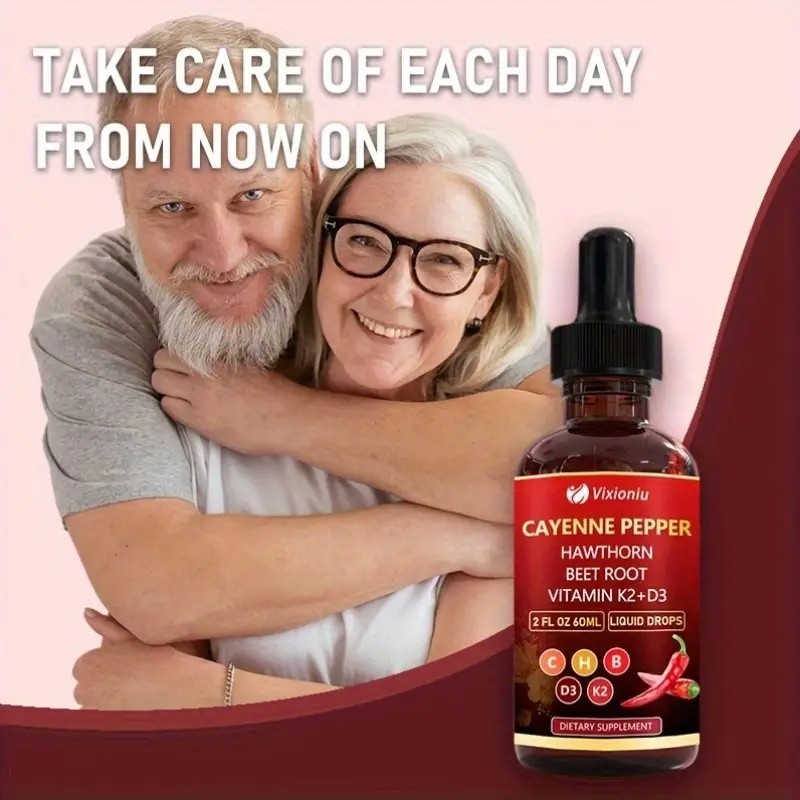 Cayenne Pepper Supplement Liquid Drops + Hawthorn Berry – Pack 2