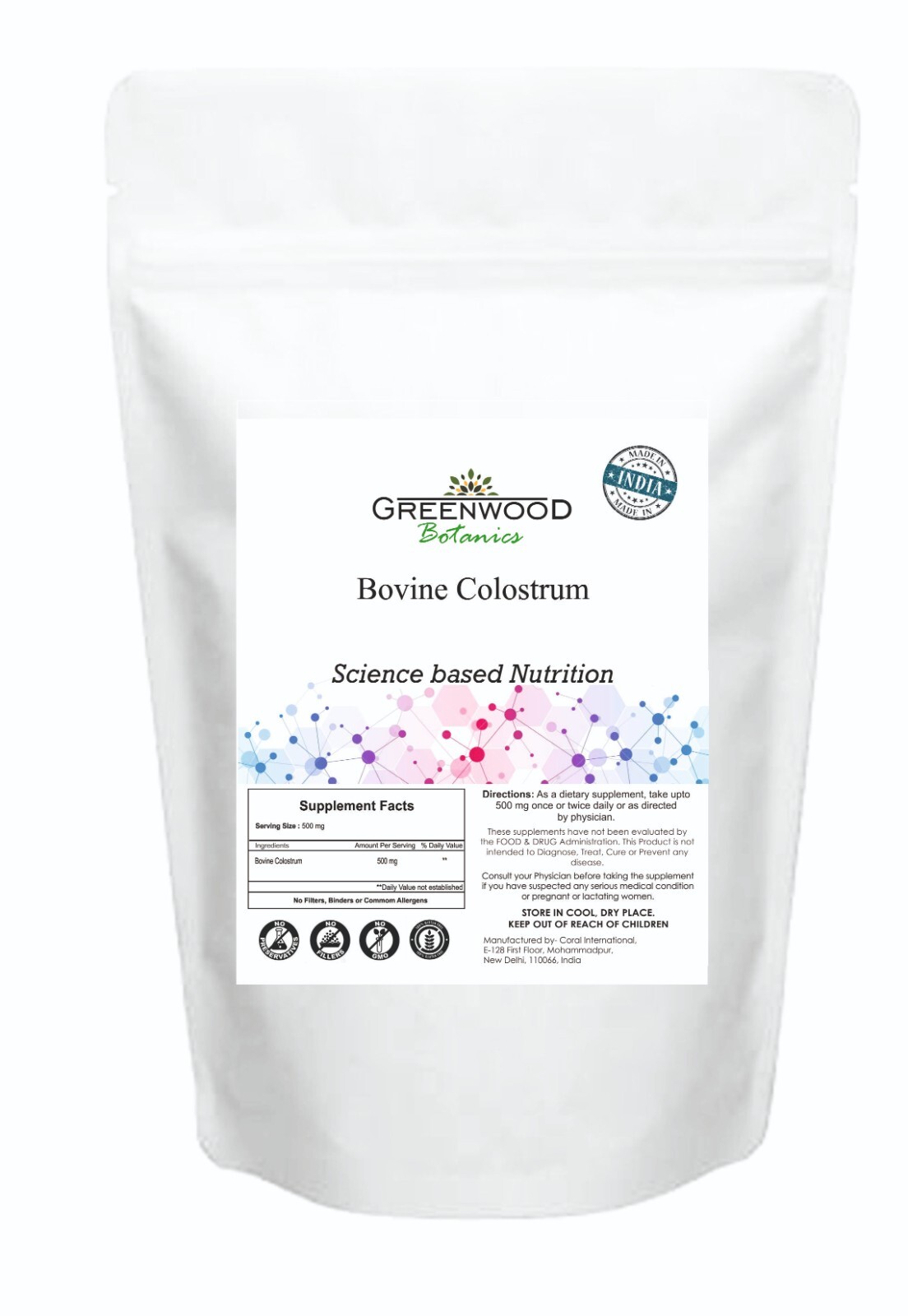 Bovine Colostrum Powder Highly Concentrated 100% Pure Premium Quality Free Ship