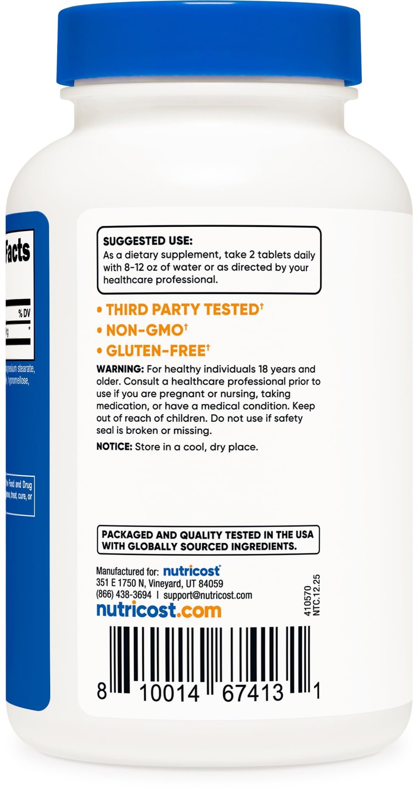 Nutricost L-Citrulline 2500mg Per Serving, 120 Count (Pack of 1), Multicolor