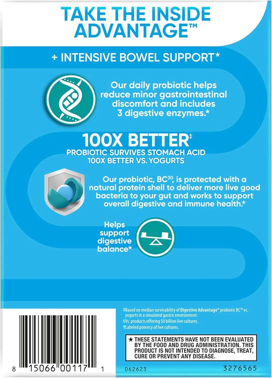 IBS Daily Probiotic Capsules for Digestive Health & Gut Health