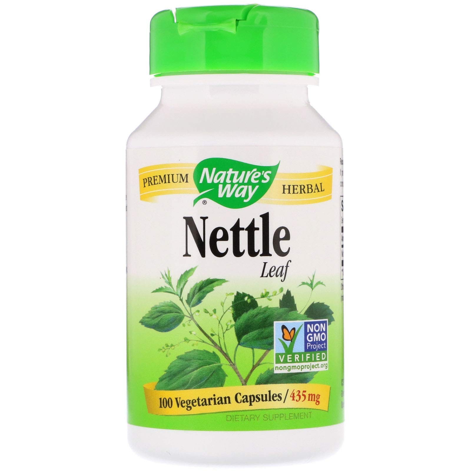 Nettle Leaf 435mg – TRU-ID Certified, Non-GMO, Vegetarian, 100 Capsules, 2 Pack