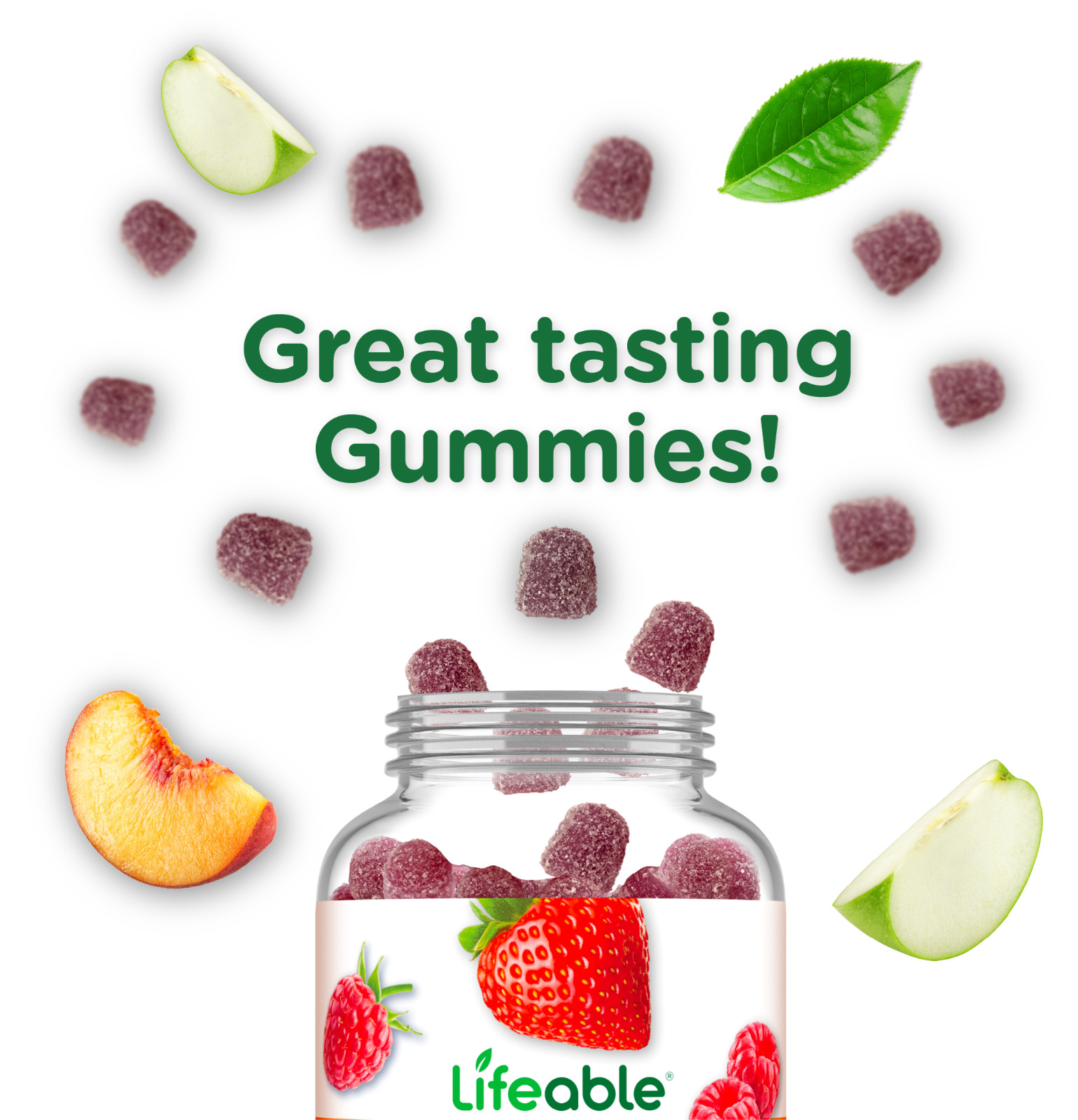 Lifeable Tart Cherry Gummies for Uric Acid Support, Cherry Flavored, 60 Count
