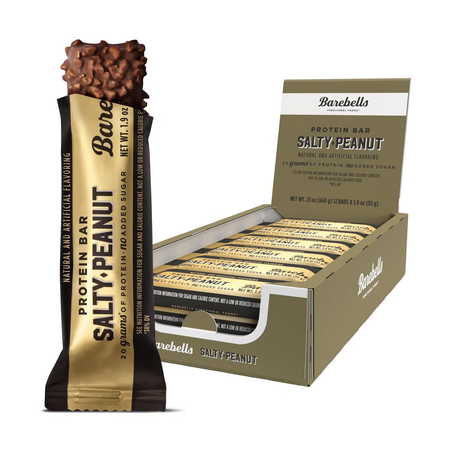 Barebells Protein Bar Salty Peanut Yummy No Added Sugar Healthy 12 Bars NEW