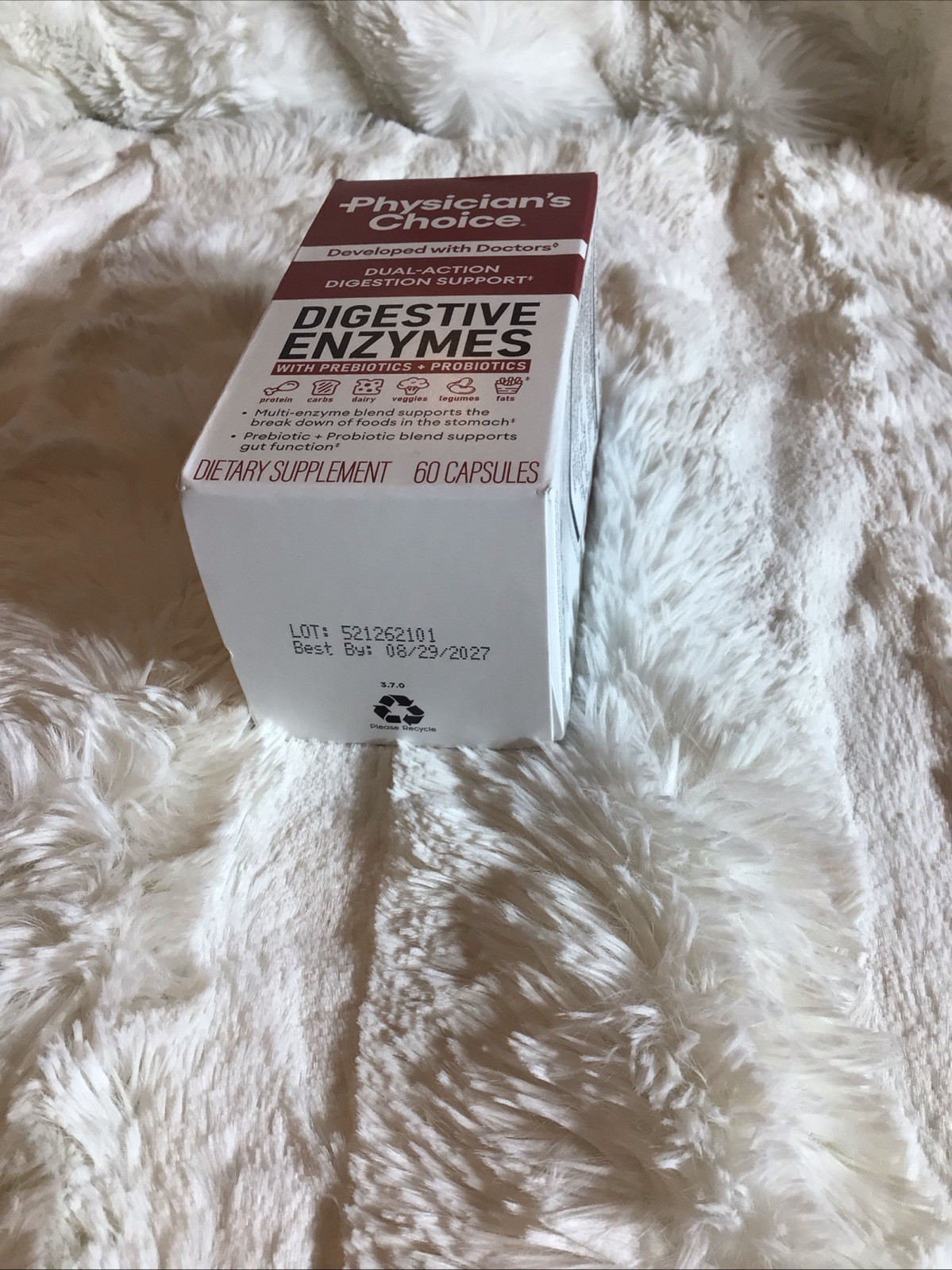 Physician’s Choice Digestive Enzyme Blend Pre + Probiotics 60 Capsules 08/2027