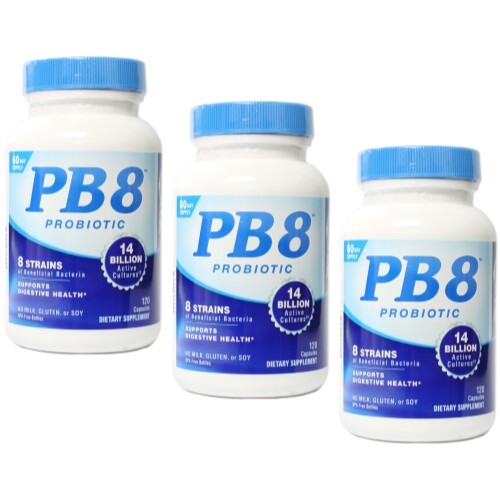 3 Pack PB 8 Pro-Biotic Acidophilus, 120 capsules each