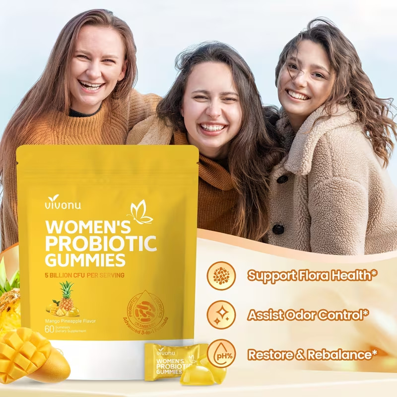 Vaginal Probiotics for Women, Feminine Balance pH Gummies 60ct/1bag Mango Pineap