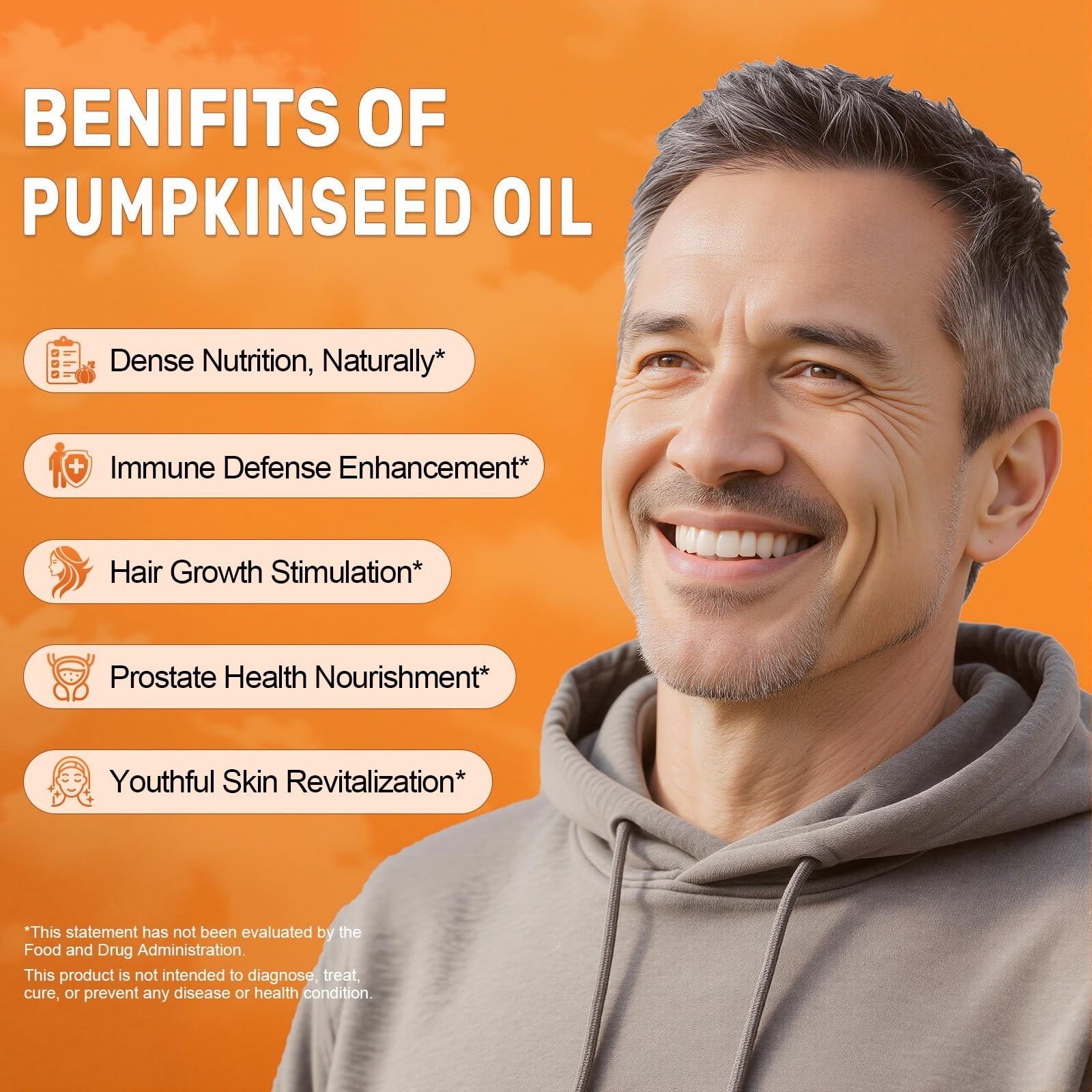 Pumpkin Seed Oil & Saw Palmetto Softgels 3000mg, 300 Count | Cold-Pressed, Non-G