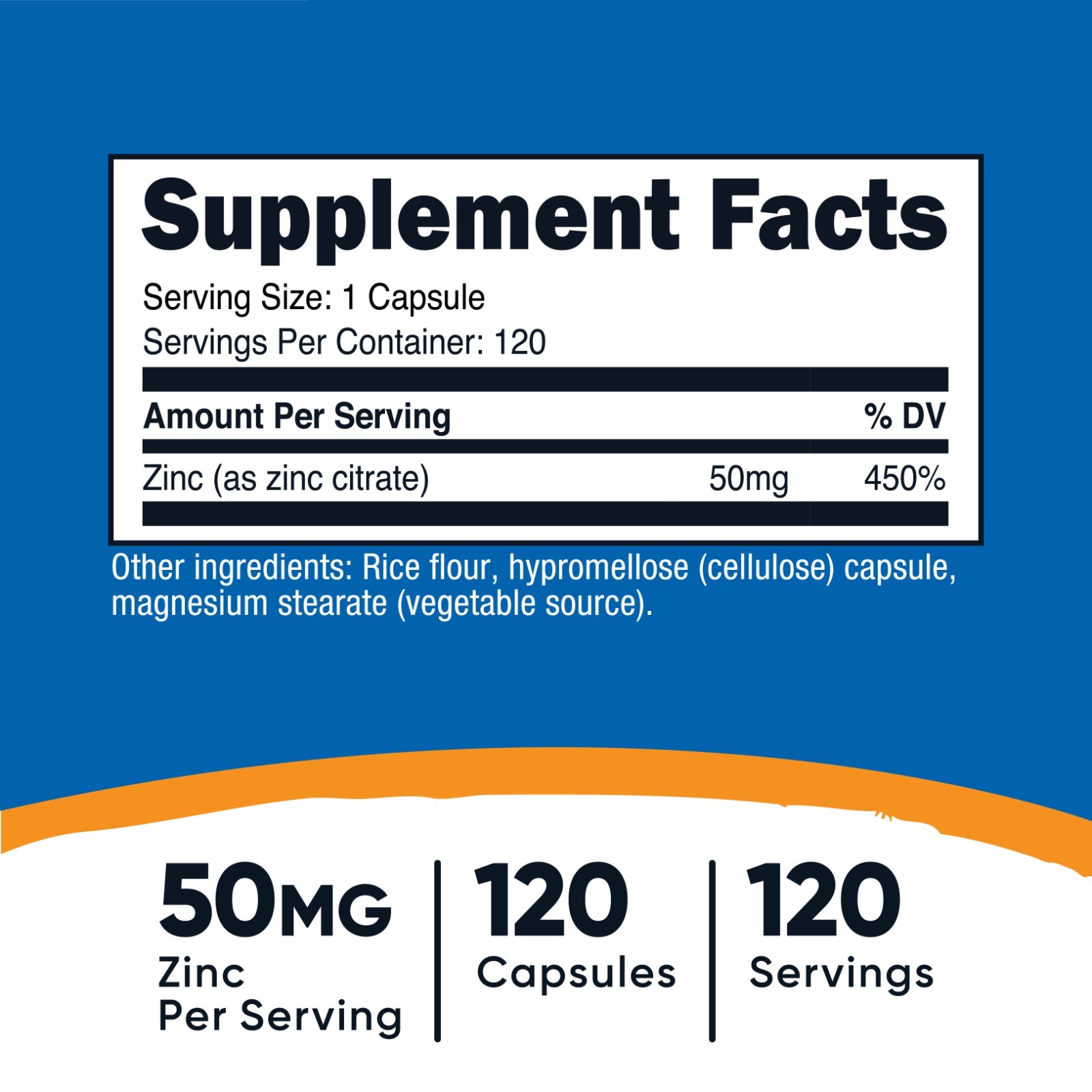 Nutricost Zinc Citrate (50 mg) 120 Capsules – Zinc Citrate Supplement, Vegan