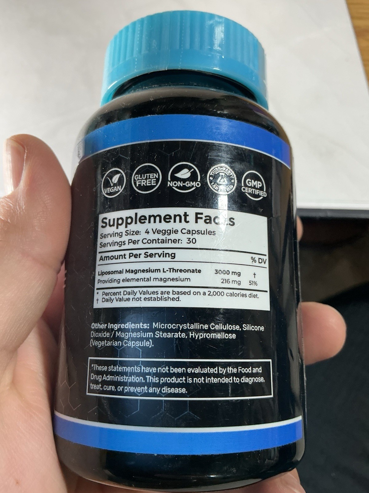 Wellness LabsRX Magnesium Supplement, Magnesium L-Threonate 10/2026
