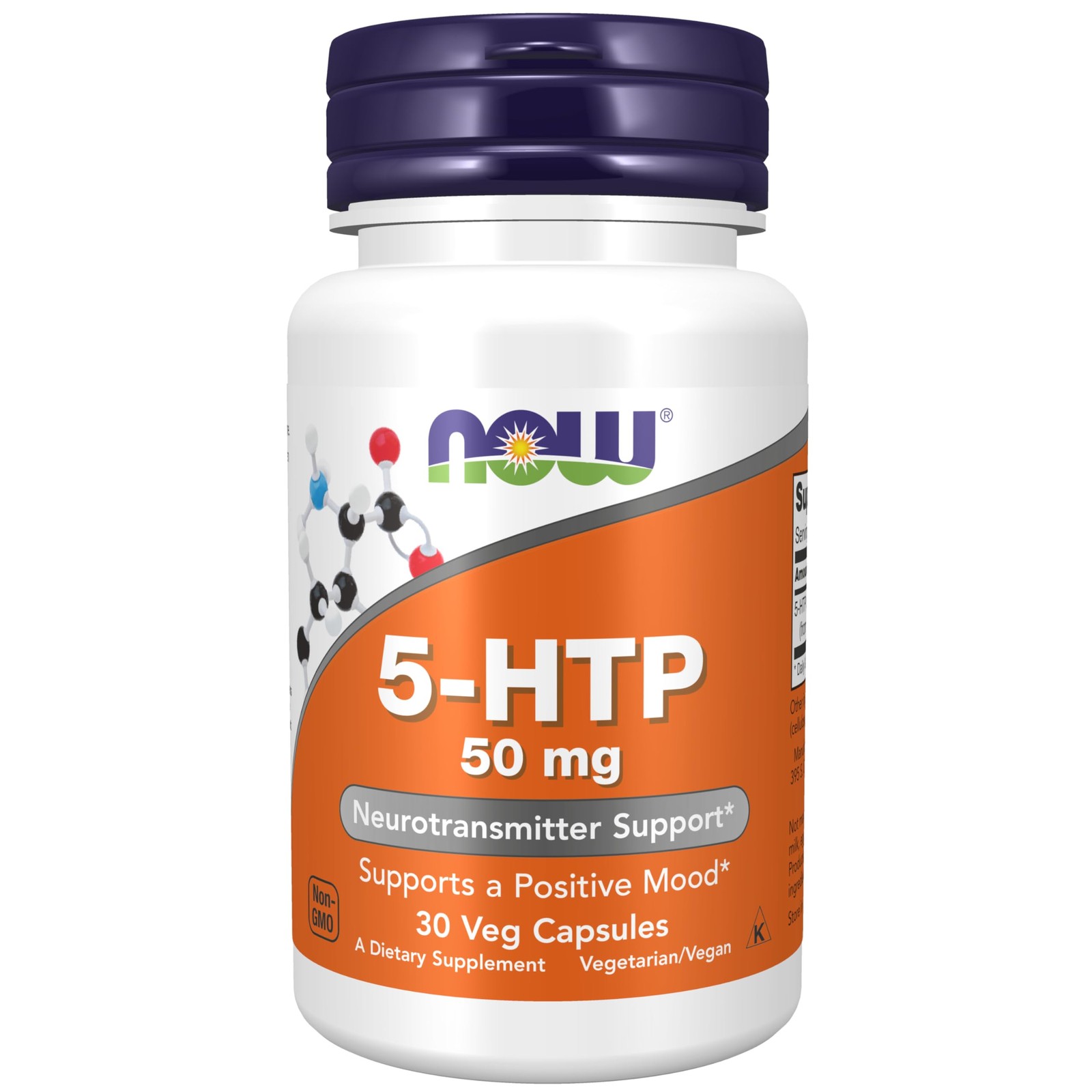 NOW Foods Supplements, 5-HTP 30 Count (Pack of 1), Light Beige