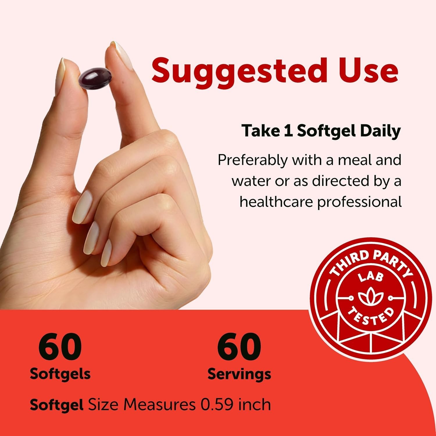 Astaxanthin 12mg Softgels with MCT Oil – 60 Non-GMO & Gluten-Free Softgels