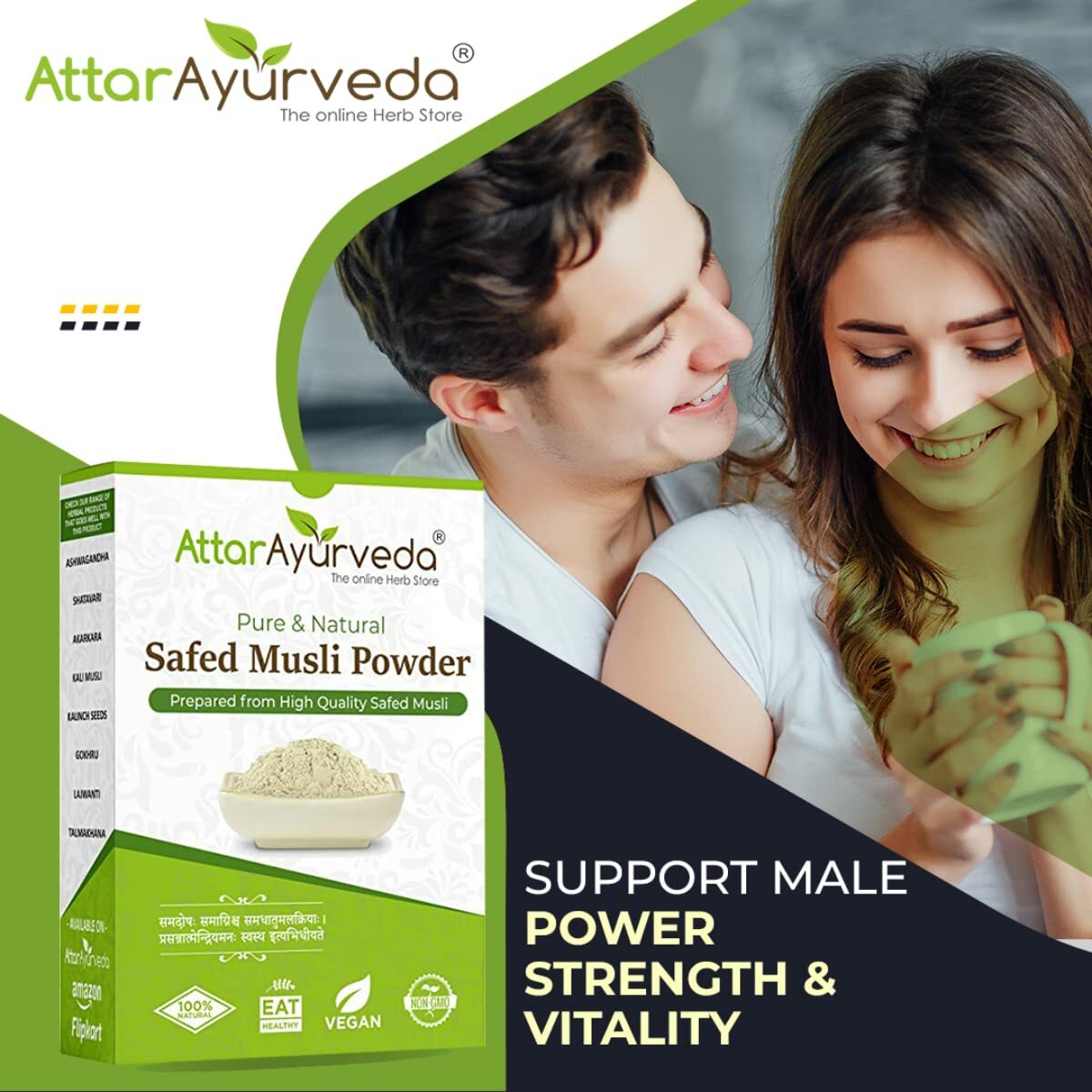 Attar Ayurveda Safed Musli Powder 100gm-