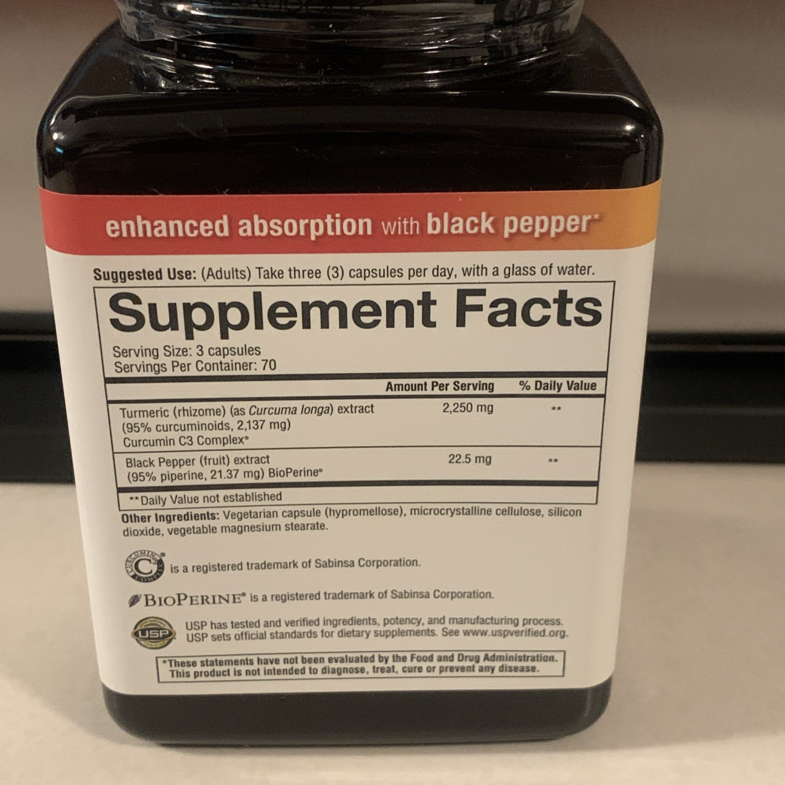 Youtheory Turmeric 2250mg Healthy Inflammation Supplement 210 capsules BB 5/2026