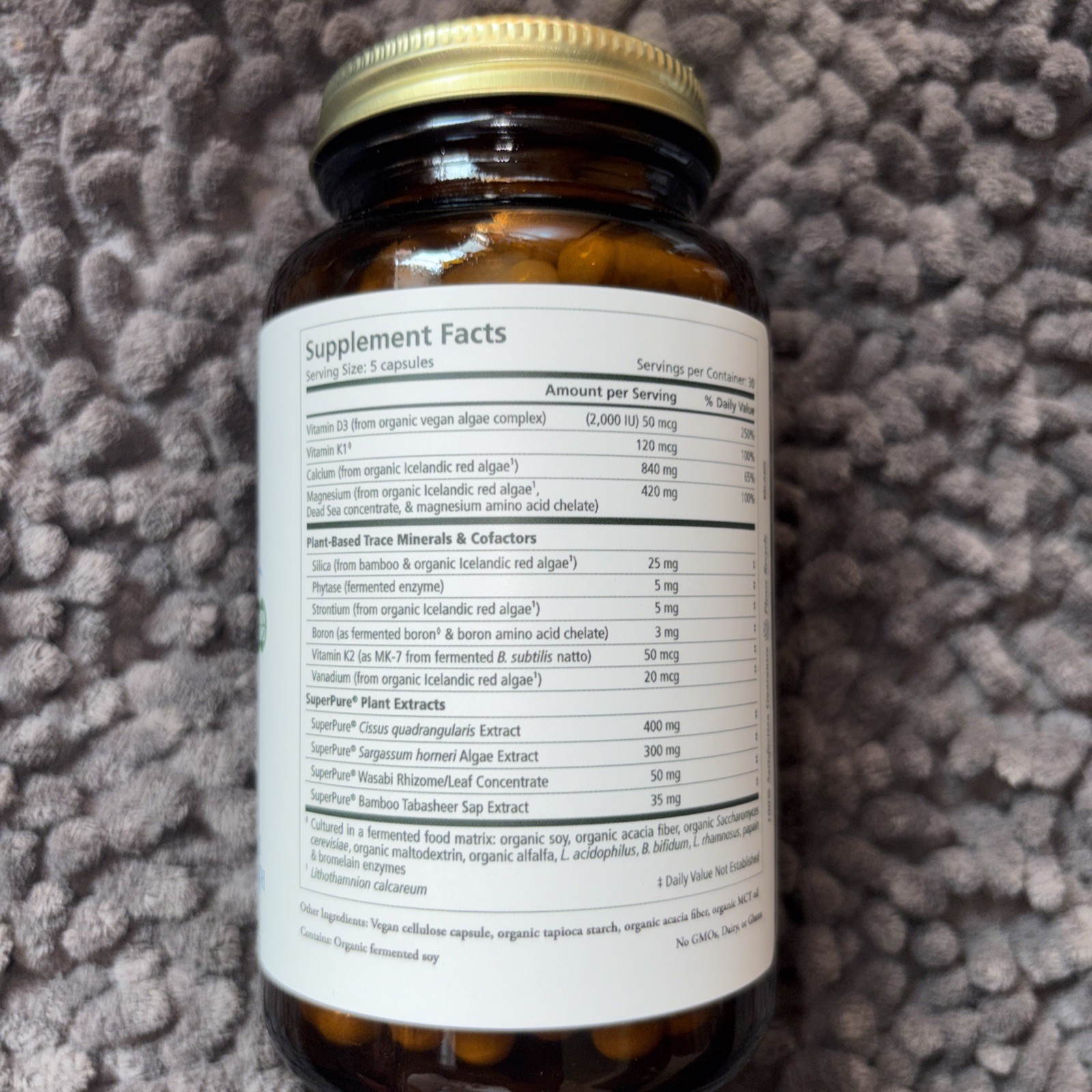The Synergy Company Bone Renewal 150 Veggie Caps Dairy-Free, Gluten-Free