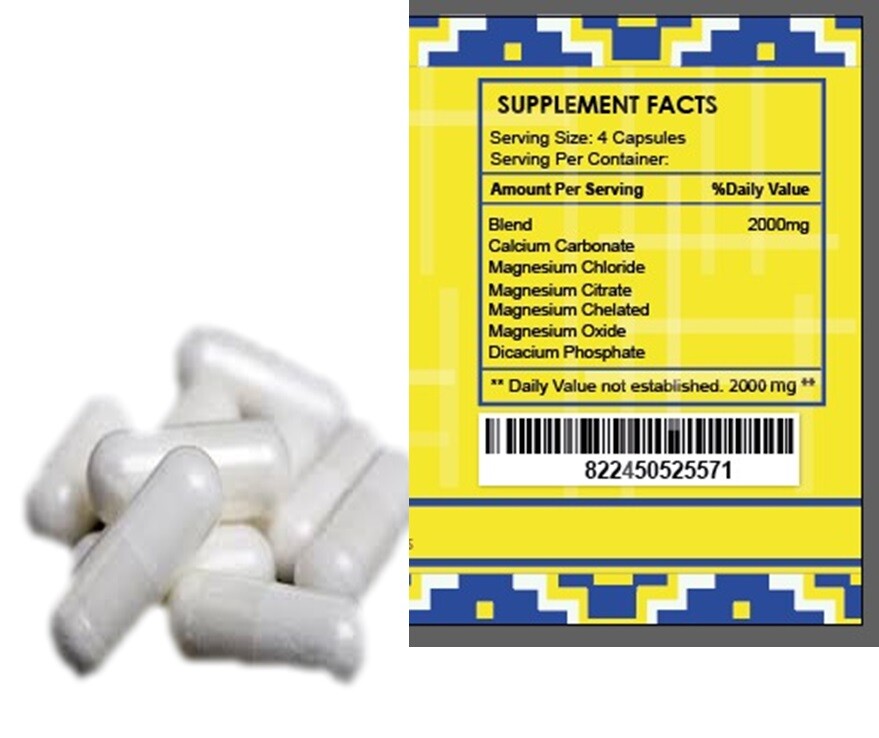 Magnesium Citrate 140 capsules chelated 2000 mg high potency Magnesio
