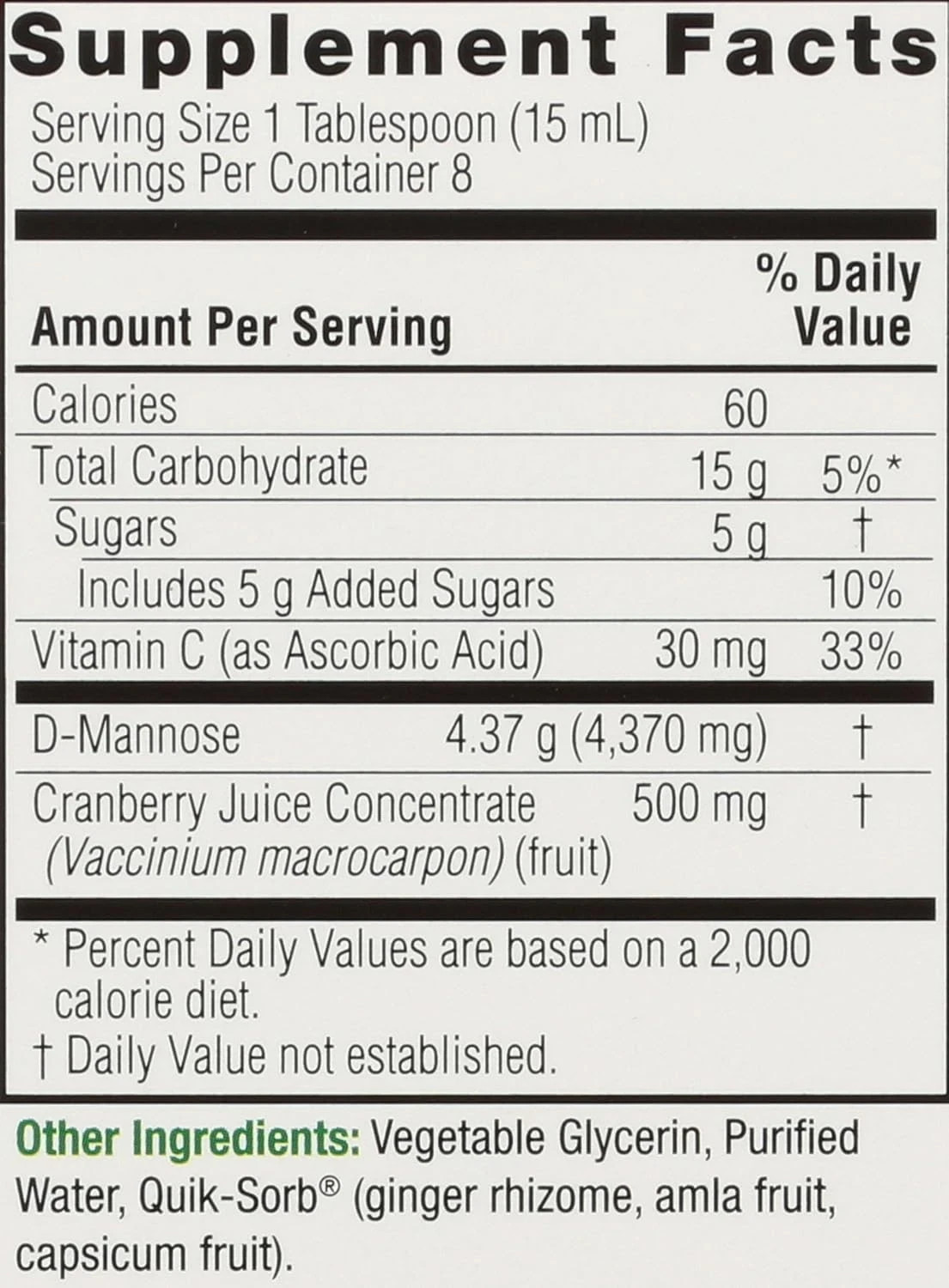 Nature’s Answer UT Answer D-Mannose Cranberry Concentrate – 4 fl oz – Pack of 3
