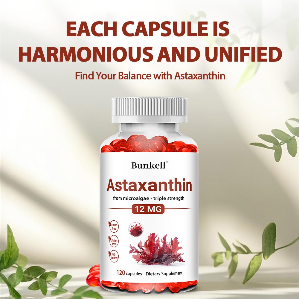 Triple Strength Astaxanthin 12mg from microalgae – 30/60/120 capsules