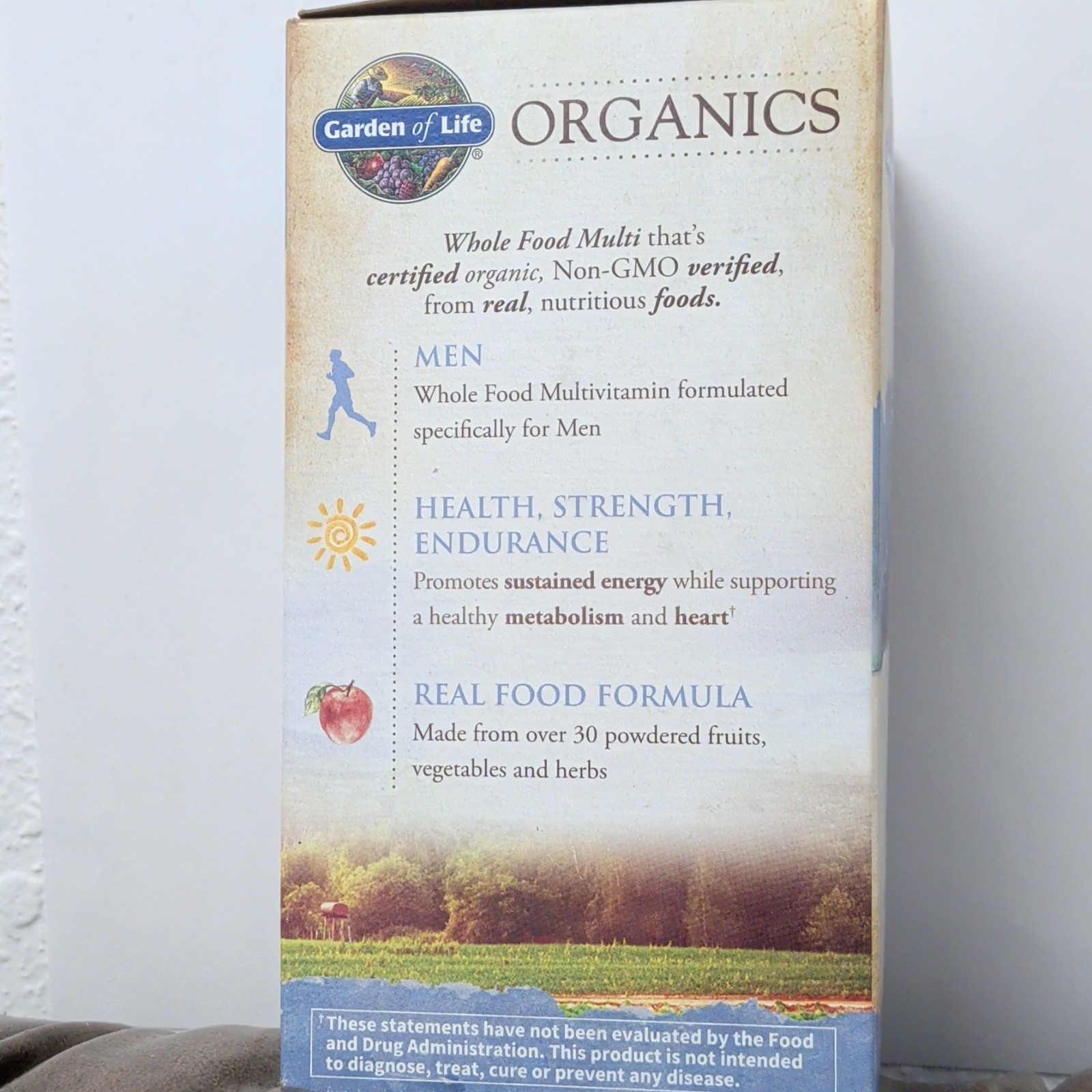 Garden of Life Men’s Multi Multivitamin 120 Vegan Tablets Non-Gmo Exp 01/2028