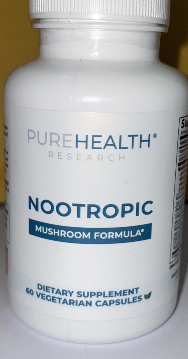 Pure Health Research NOOTROPIC MUSHROOM FORMULA – 60 Capsules – New FREESHIPPIN
