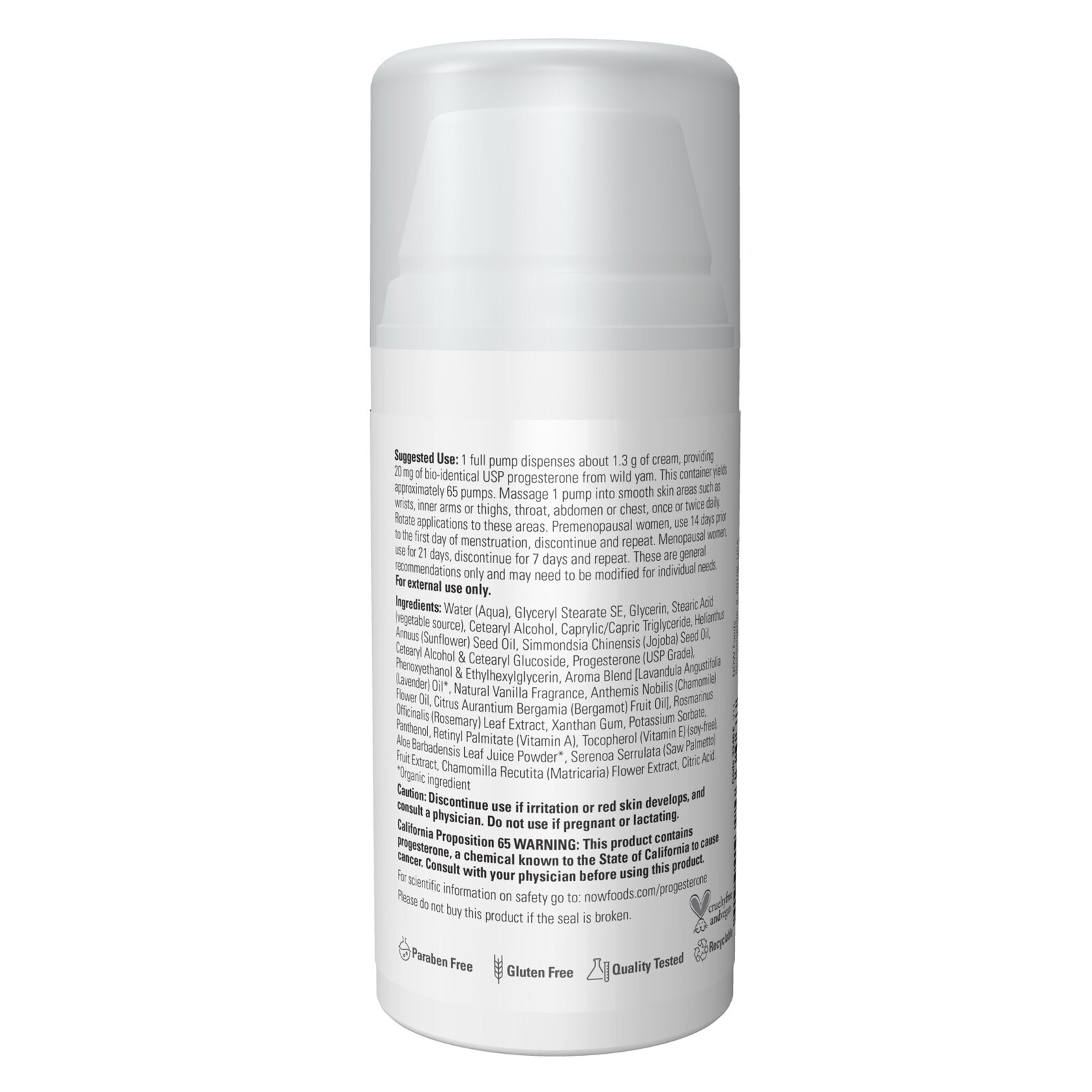NOW FOODS Progesterone from Lavender Balancing Skin Cream 3 oz, Natural from yam