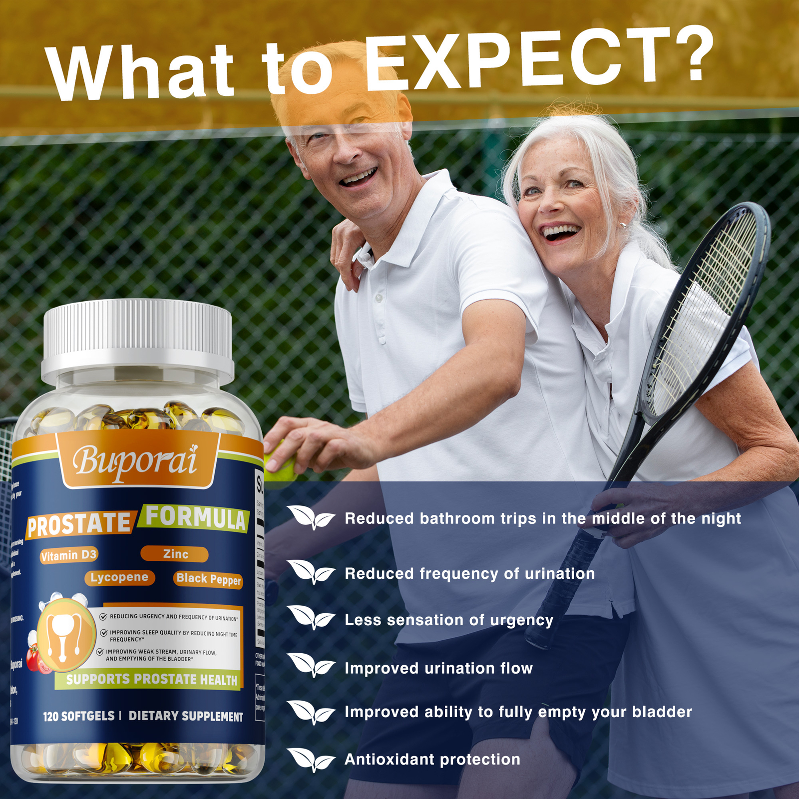 Prostate Formula – with Pumpkin Seed Oil, Lycopene, Plant Sterols, Saw Palmetto