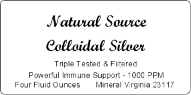 Colloidal Silver 1000 PPM – 4oz Glass Dropper Bottle