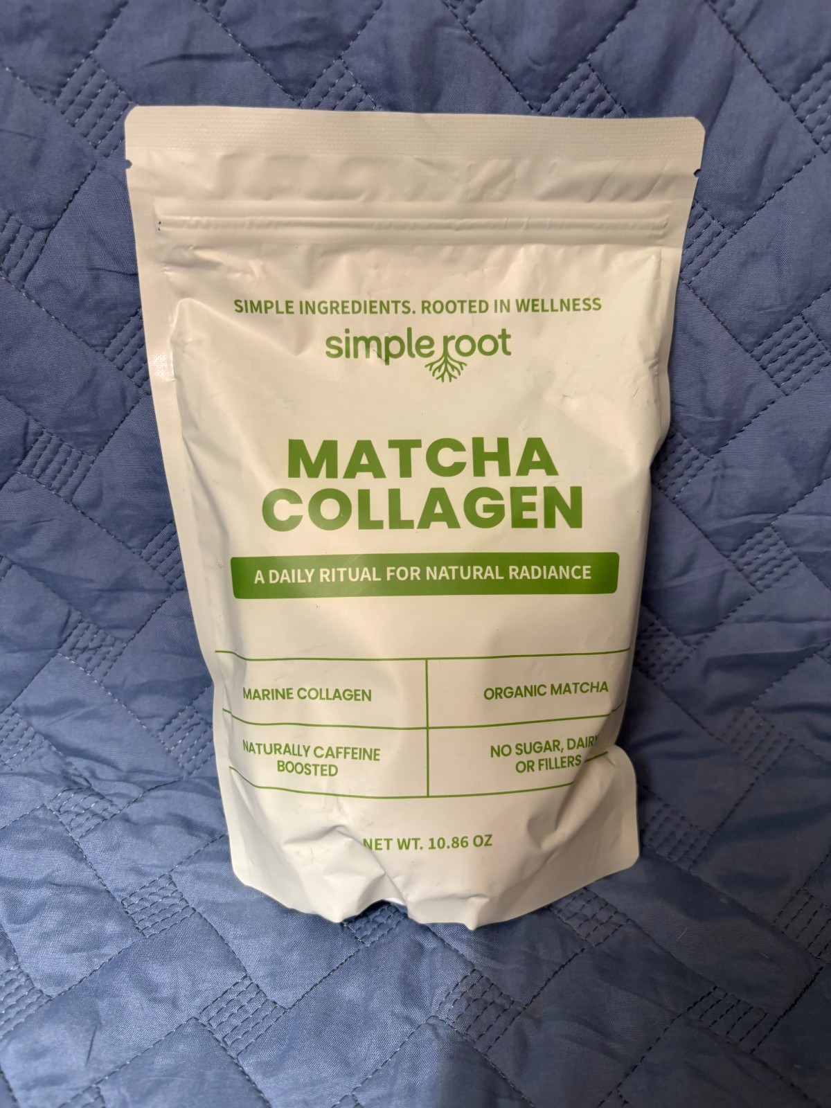 Simple Root Matcha Collagen Powder Drink Mix
