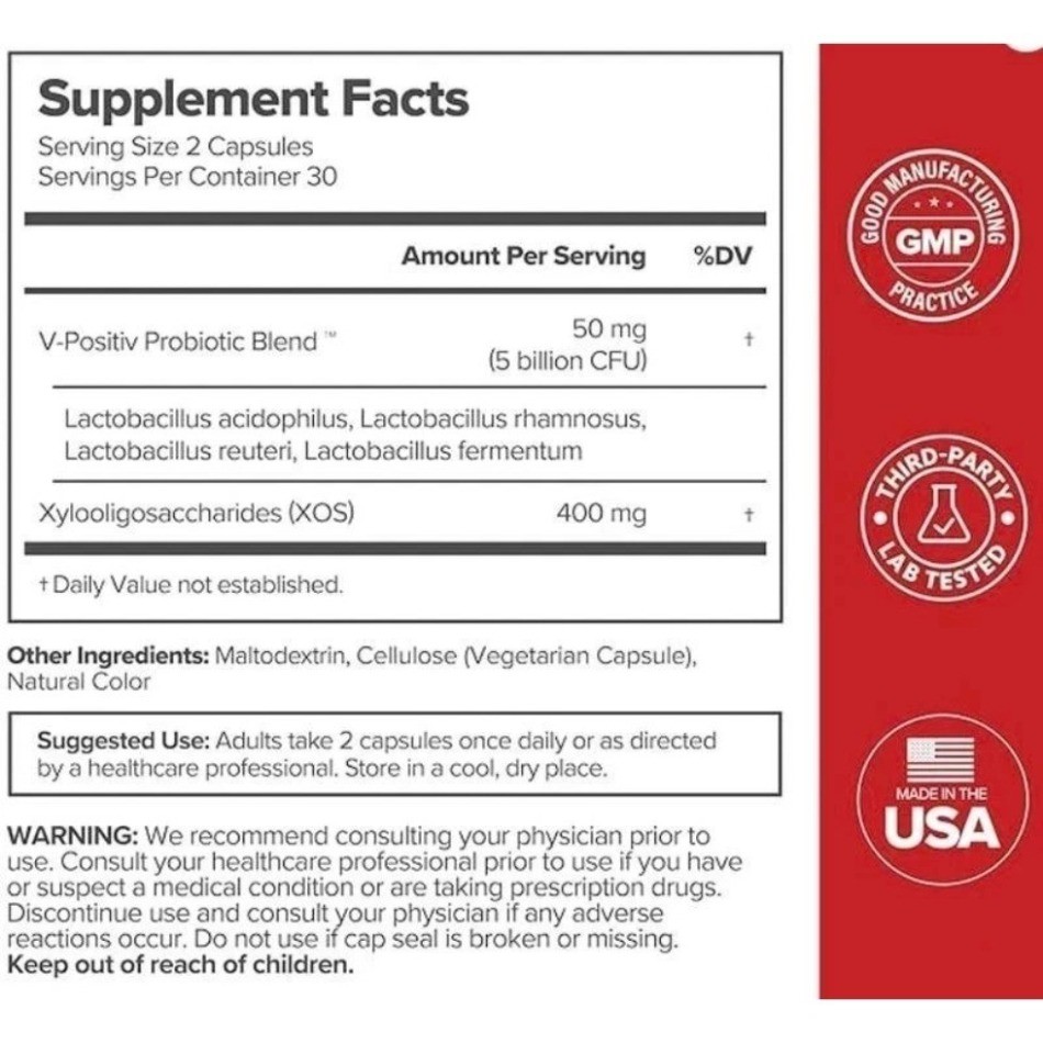 URO O Positiv Vaginal Probiotics 180ct pH Balance Women’s Health – 1/2/3 Bottles