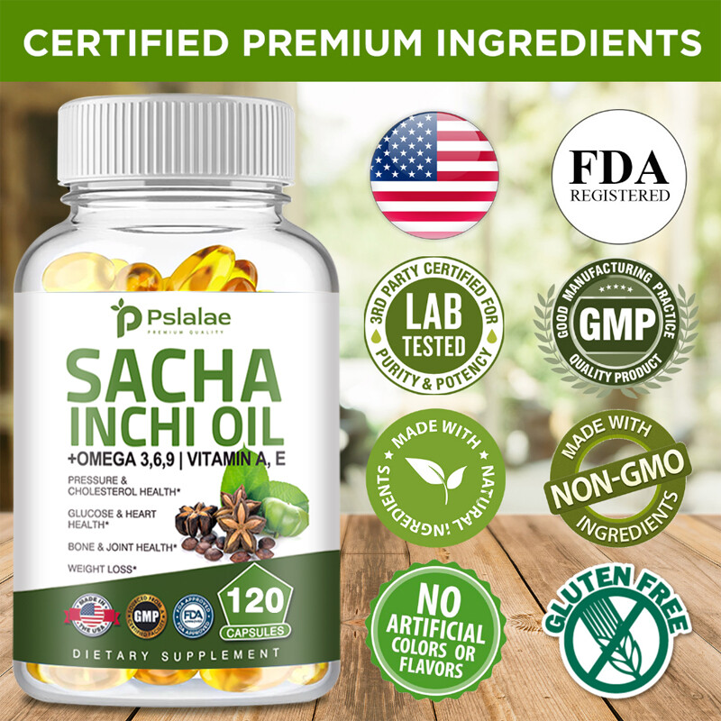 Sacha Inchi Oil Capsules 500mg – Brain, Skin, Joint Health, Relieve Inflammation